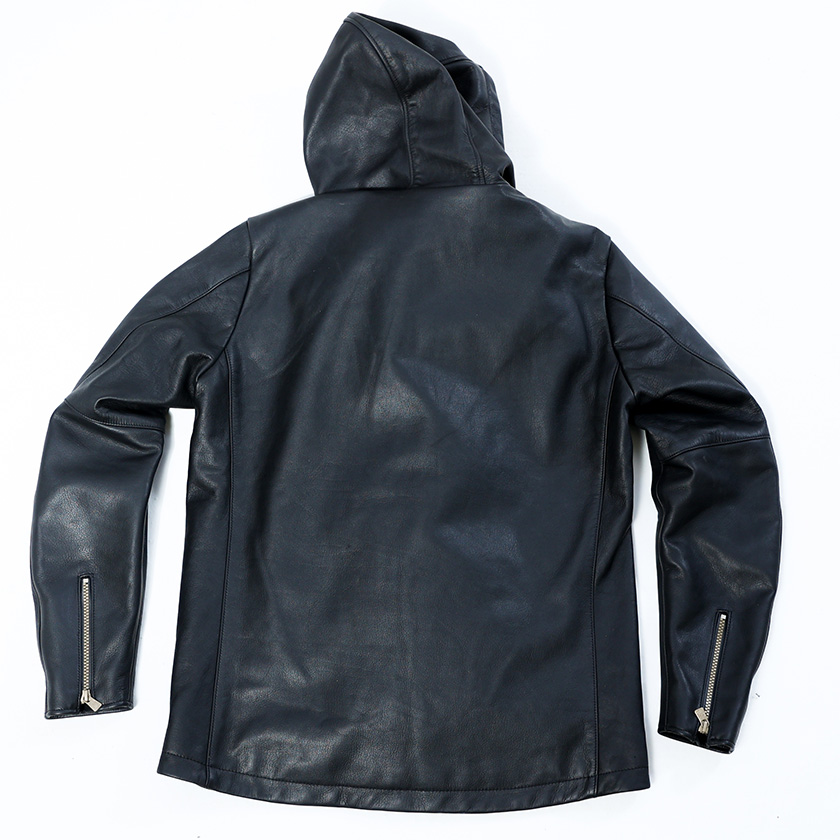 【Dark】 ”Waterproof” leather hooded jacket (防水レザーフードジャケット) 製品紹介