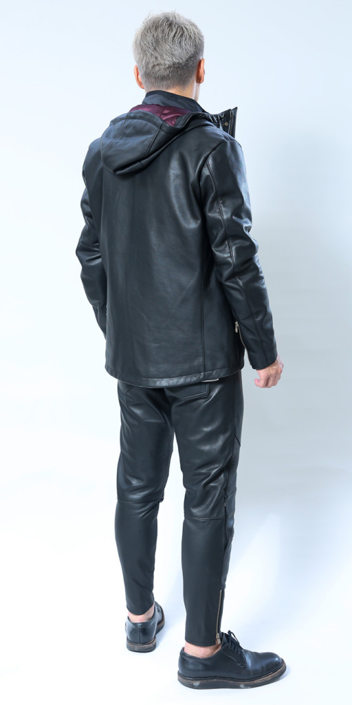 【Dark】 ”Waterproof” leather hooded jacket (防水レザーフードジャケット) 製品紹介